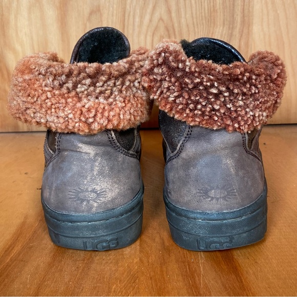 Womens 7 Ugg Romely Heritage Lace Up Boots Brown TSS0410 - Picture 4 of 8